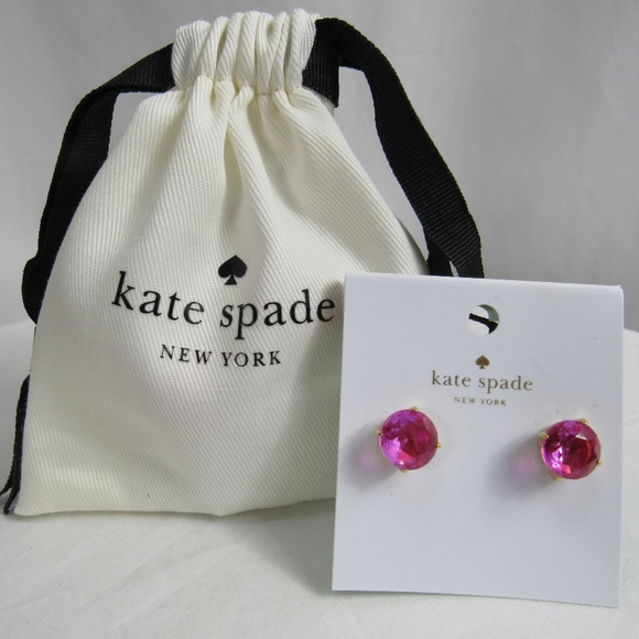 kate spade Jewelry - Kate Spade Fuchsia Pink Gum Drop Stud Earrings NWT